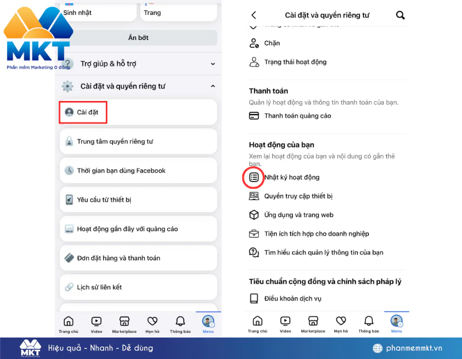Xem lại bình luận của mình trên Facebook